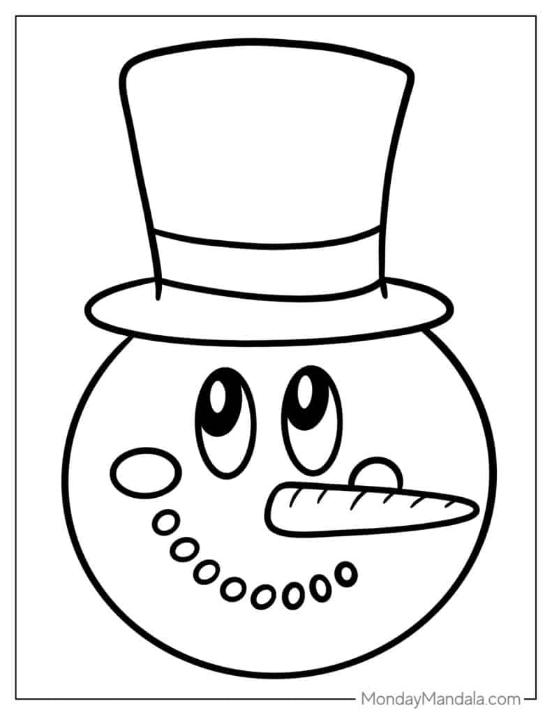 48 snowman coloring pages (free pdf printables)